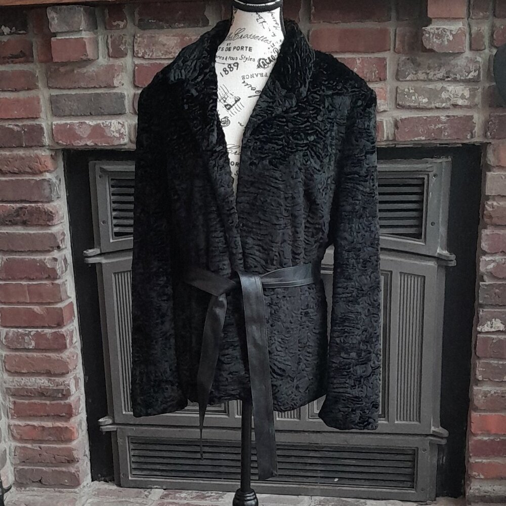 Valerie Stevens Vintage Faux Persian Lamb Jacket NWT